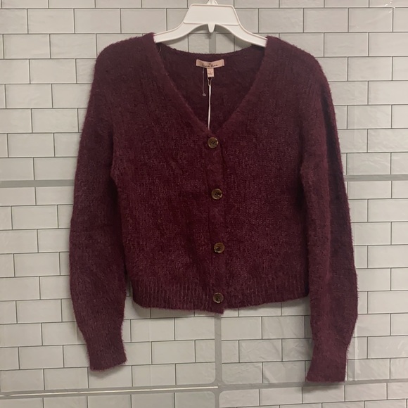 LOVE TREE L button down cardigan S - Picture 3 of 11